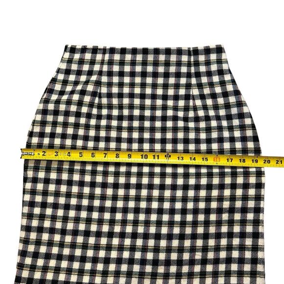 VTG Talbots 100% Wool Pencil Skirt Womens Size 8 Colorful Preppy Tartan Plaid - Picture 4 of 8